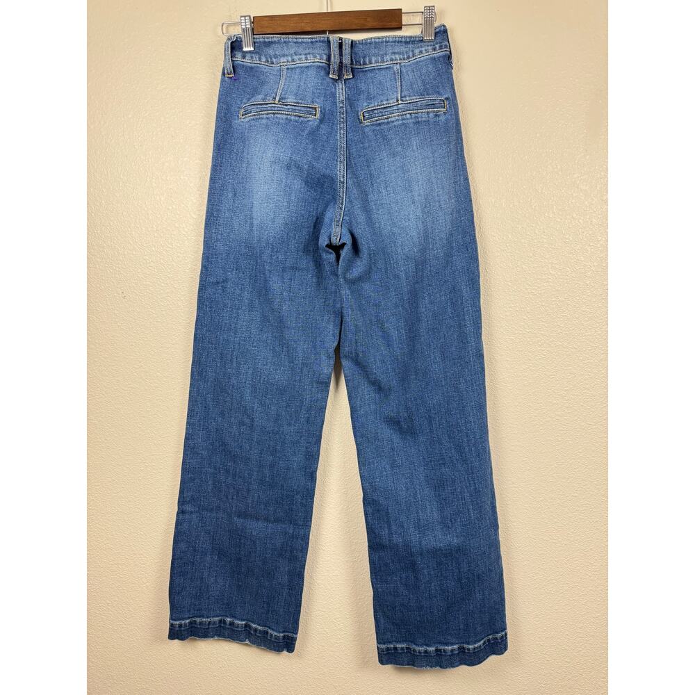 KanCan Wide Leg Cropped Jeans Women's Size 5/26 Medium Wash Denim Casual Chic - Picture 3 of 10